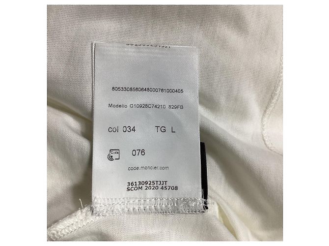 Camiseta Moncler Aligator de cuello redondo en algodón blanco - vista 6