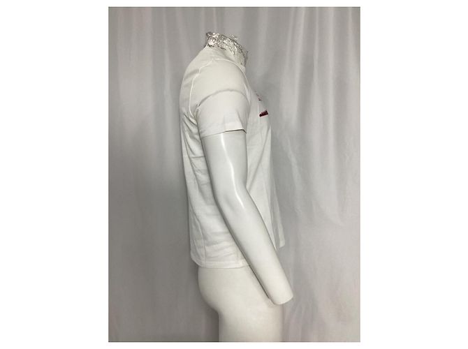 Camiseta Moncler Aligator de cuello redondo en algodón blanco - vista 9