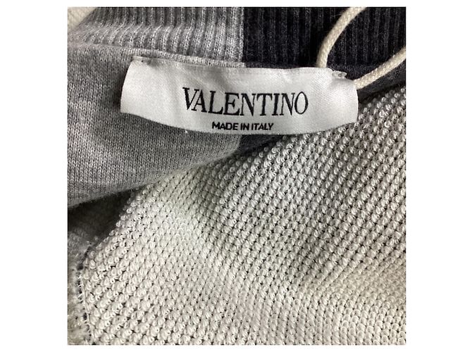 Valentino Garavani Sweatshirt Crew Poème Punk Valentino Jamie Reid en Coton Gris - vue 5