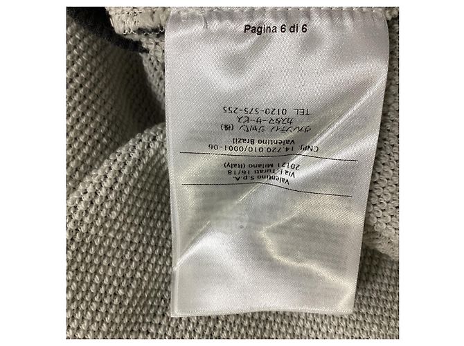 Valentino Garavani Sweatshirt Crew Poème Punk Valentino Jamie Reid en Coton Gris - vue 6
