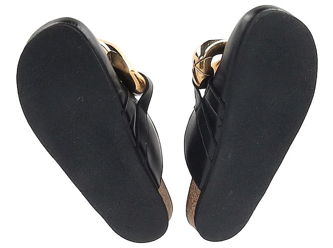 Mules a catena JW Anderson in pelle nera - vista 7