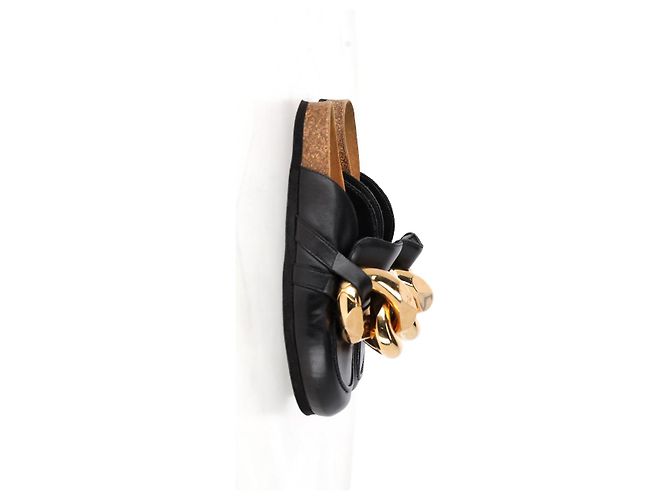 Mules a catena JW Anderson in pelle nera - vista 8