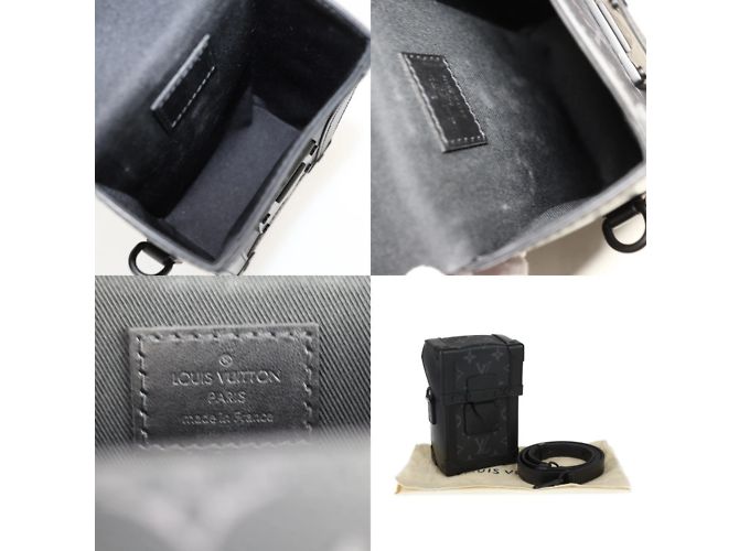 Borsa a spalla portafoglio indossabile Vertical Trunk Louis Vuitton Marrone Nero - vista 9