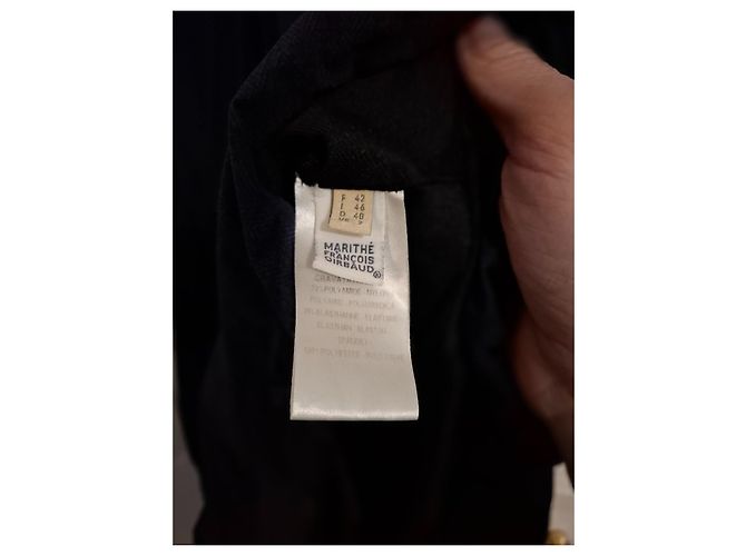 Marithé et François Girbaud Navyblaues Kleid mit Schleifen Marineblau - Ansicht 4