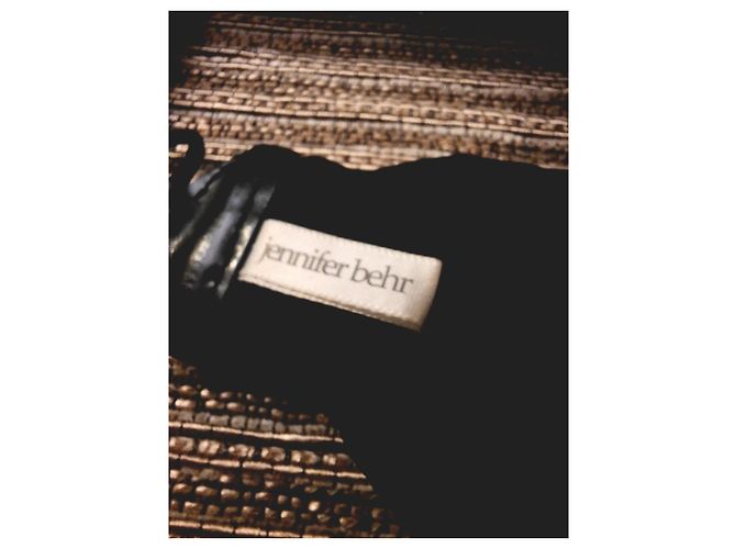 Jennifer Behr Turbante Fascia Nera con Borchie Dorate Nero - vista 2
