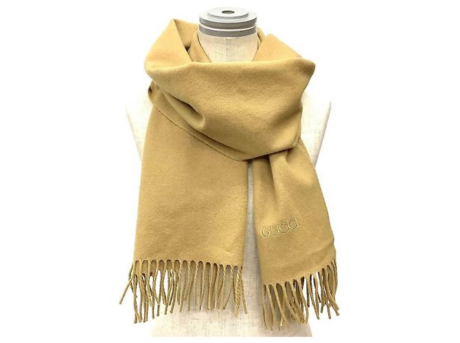 Stola in cashmere Gucci in giallo beige - vista 2