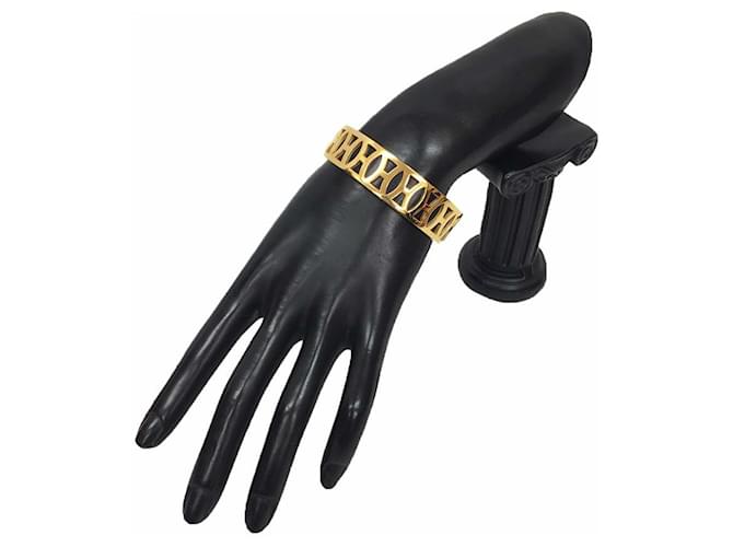 Pulsera Bangle H de Hermès Negro Dorado - vista 2