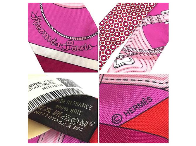 Hermès Twilly-Schal in Fuchsia Fuschia - Ansicht 3