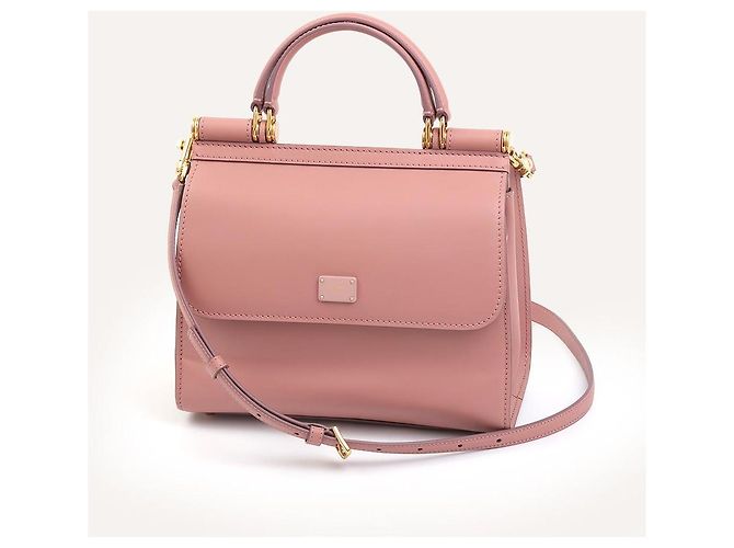 Dolce & Gabbana Sicily 58 Borsa a spalla in pelle rosa - vista 2