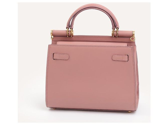 Dolce & Gabbana Sicily 58 Borsa a spalla in pelle rosa - vista 3
