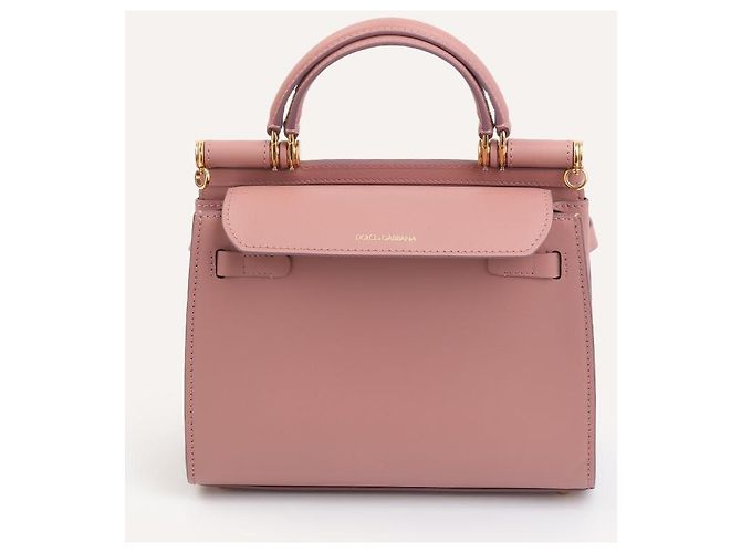 Dolce & Gabbana Sicily 58 Borsa a spalla in pelle rosa - vista 4