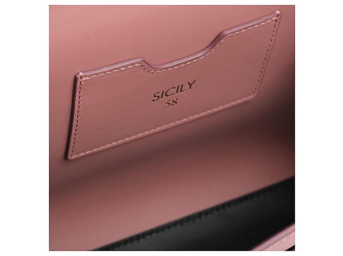 Dolce & Gabbana Sicily 58 Borsa a spalla in pelle rosa - vista 5
