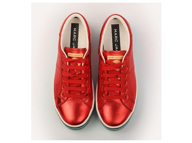 Sneaker Marc Jacobs Empire in pelle rossa Rosso - vista 4
