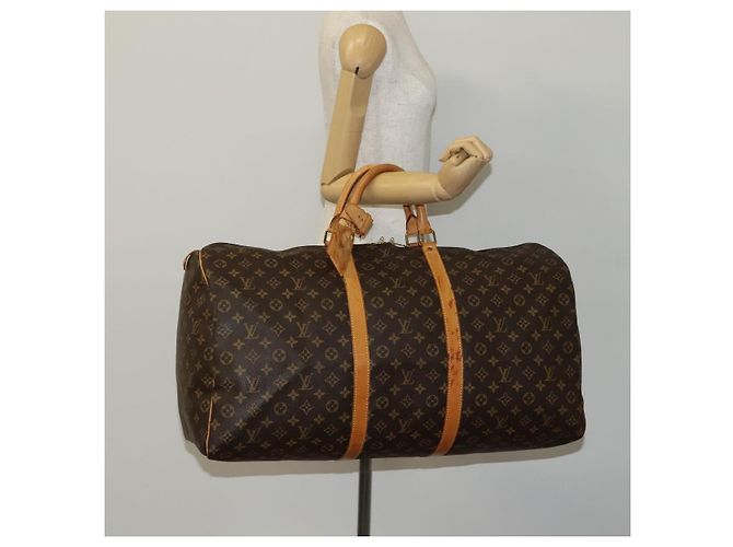 LOUIS VUITTON Monogram Keepall 60 Borsa Boston M41422 LV Auth yk16849 Monogramma - vista 22