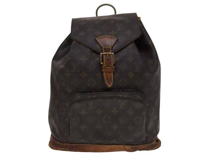 LOUIS VUITTON Mochila Monogram Montsouris GM M51135 LV Auth 112463 Monograma - vista 13