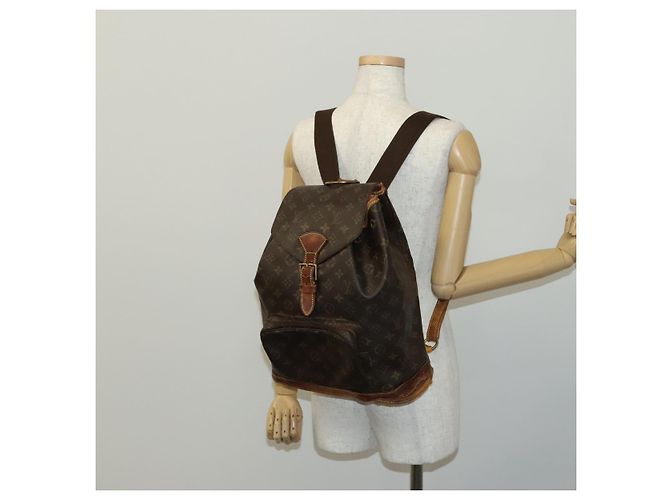 LOUIS VUITTON Mochila Monogram Montsouris GM M51135 LV Auth 112463 Monograma - vista 30