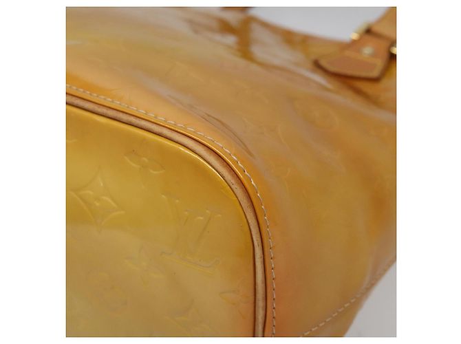 LOUIS VUITTON Monogram Vernis Bolsa de Mano Houston Beige M91004 LV Auth 112823 - vista 14