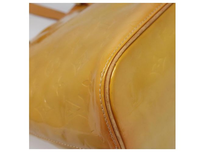 LOUIS VUITTON Monogram Vernis Bolsa de Mano Houston Beige M91004 LV Auth 112823 - vista 15