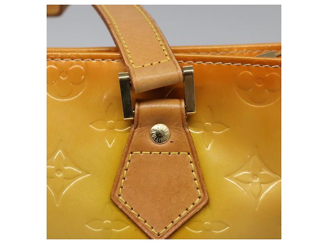 LOUIS VUITTON Monogram Vernis Bolsa de Mano Houston Beige M91004 LV Auth 112823 - vista 17