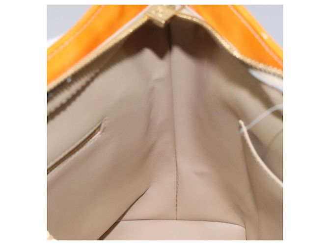 LOUIS VUITTON Monogram Vernis Bolsa de Mano Houston Beige M91004 LV Auth 112823 - vista 19