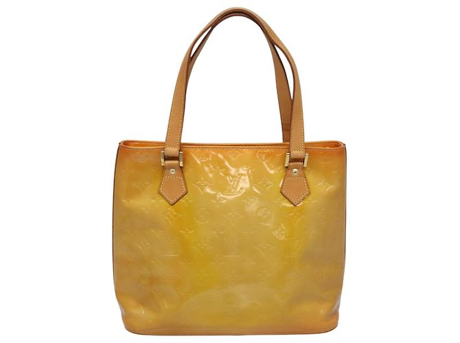 LOUIS VUITTON Monogram Vernis Bolsa de Mano Houston Beige M91004 LV Auth 112823 - vista 2