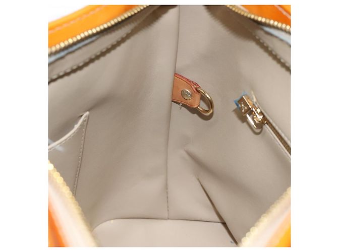 LOUIS VUITTON Monogram Vernis Bolsa de Mano Houston Beige M91004 LV Auth 112823 - vista 20