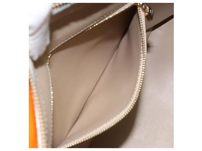 LOUIS VUITTON Monogram Vernis Bolsa de Mano Houston Beige M91004 LV Auth 112823 - vista 21
