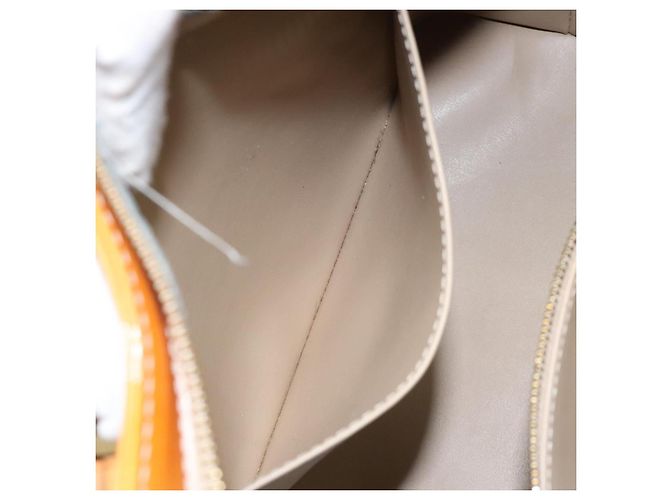 LOUIS VUITTON Monogram Vernis Bolsa de Mano Houston Beige M91004 LV Auth 112823 - vista 22