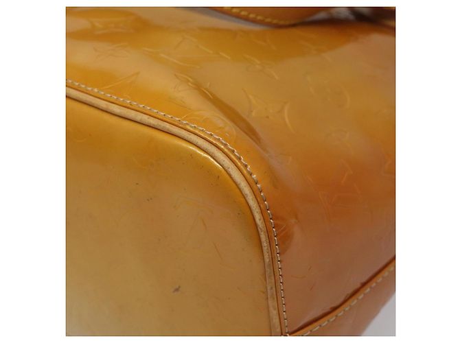 LOUIS VUITTON Monogram Vernis Houston Borsa a Mano Beige M91004 LV Auth hk1984 - vista 15