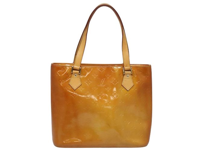 LOUIS VUITTON Monogram Vernis Houston Borsa a Mano Beige M91004 LV Auth hk1984 - vista 2