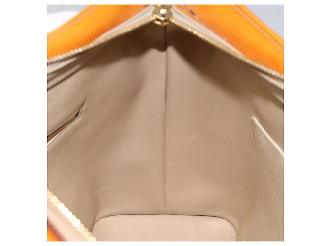 LOUIS VUITTON Monogram Vernis Houston Borsa a Mano Beige M91004 LV Auth hk1984 - vista 20