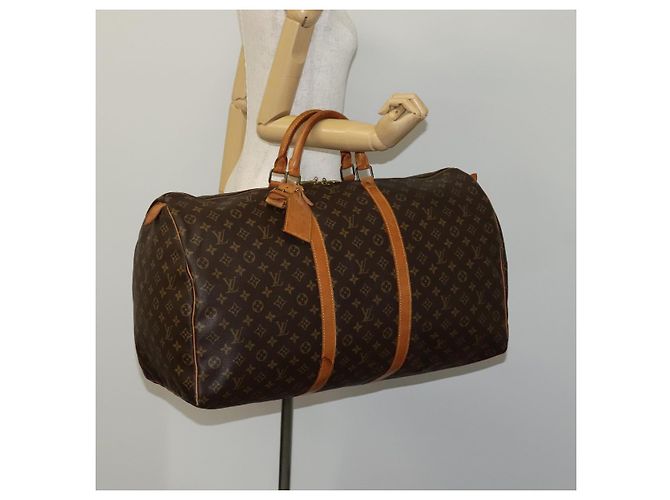 LOUIS VUITTON Monogram Keepall 60 Borsa Boston M41422 LV Auth yk16857 Monogramma - vista 20