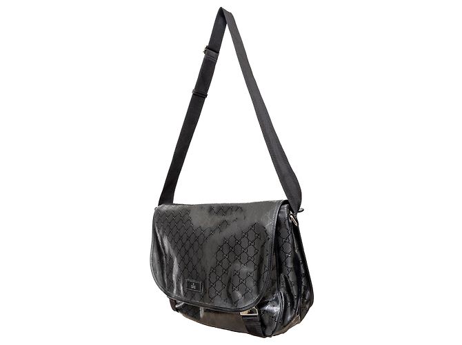 Borsa Messenger Gucci GG Stampata Nero - vista 2