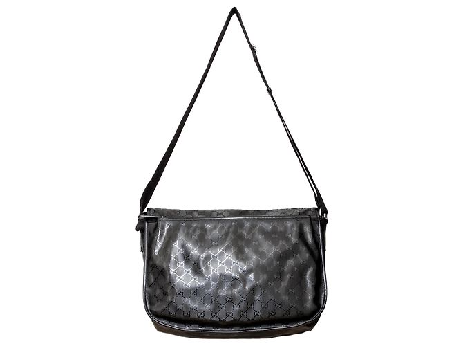 Borsa Messenger Gucci GG Stampata Nero - vista 3