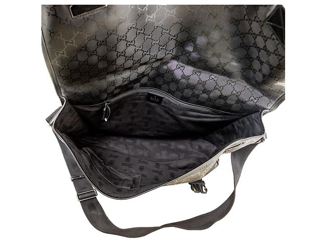 Borsa Messenger Gucci GG Stampata Nero - vista 9