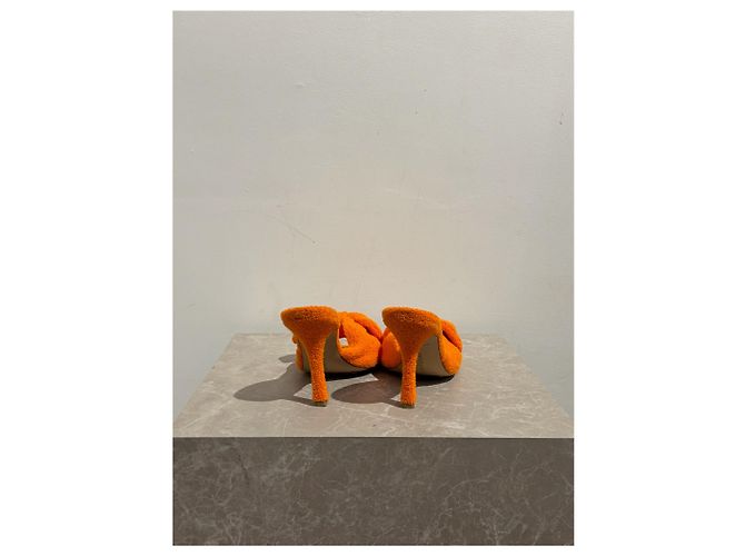 BOTTEGA VENETA Sandali T.EU 41 Tessuto Arancione - vista 3