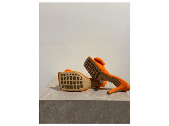 BOTTEGA VENETA Sandali T.EU 41 Tessuto Arancione - vista 4