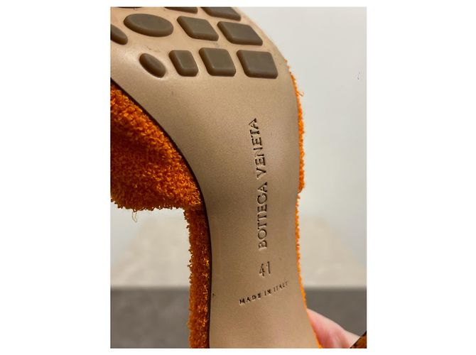 BOTTEGA VENETA Sandali T.EU 41 Tessuto Arancione - vista 8