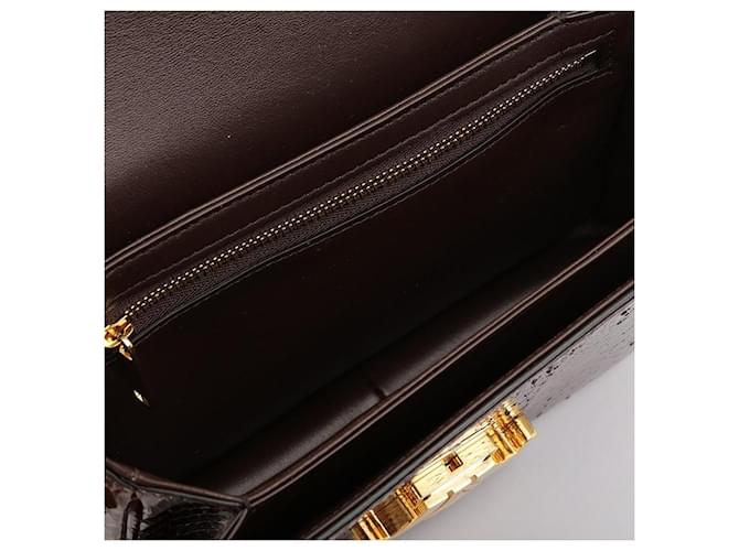 Céline Teen Triomphe Python Umhängetasche Bordeaux - Ansicht 4