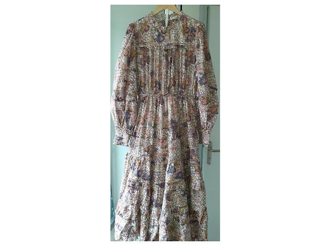 Vestido largo floral Laraline Ulla Johnson de algodón Multicolor - vista 3