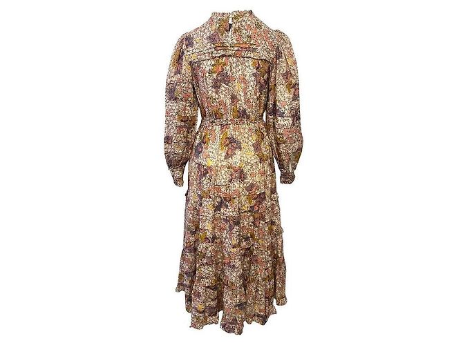 Vestido largo floral Laraline Ulla Johnson de algodón Multicolor - vista 7