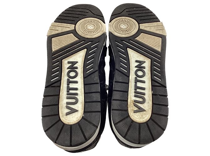 Twist Louis Vuitton LV Trainer in pelle nera e bianca Nero - vista 5