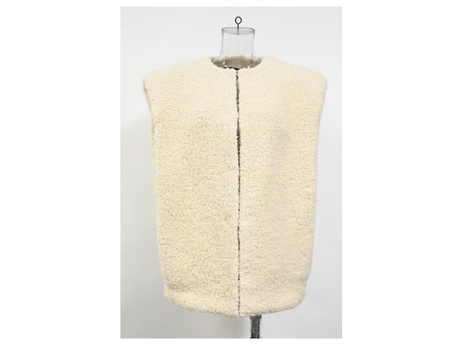 Chaleco Gwendalia Isabel Marant en lana crema - vista 6