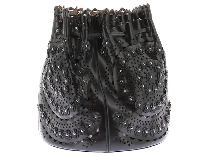 Alaïa Borse ALAIA T. Pelle Nero - vista 2