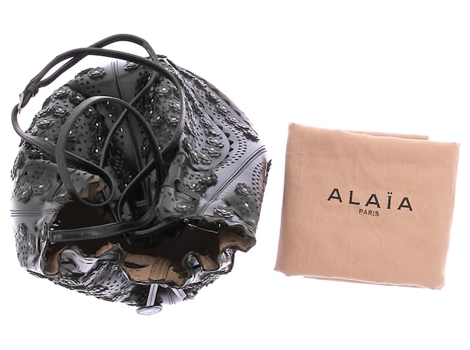 Alaïa Borse ALAIA T. Pelle Nero - vista 8