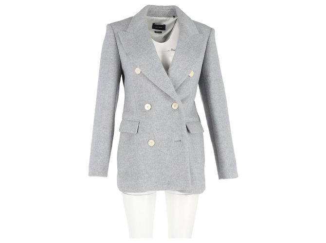 Blazer cruzado de lana gris Isabel Marant Eleyani - vista 4