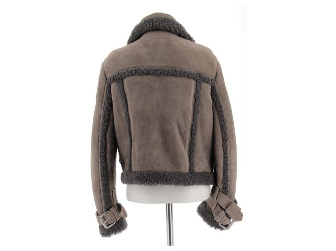 Abrigos ALL SAINTS T.International M Cuero Castaño - vista 2