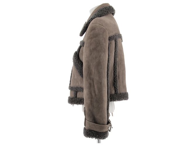 Abrigos ALL SAINTS T.International M Cuero Castaño - vista 4