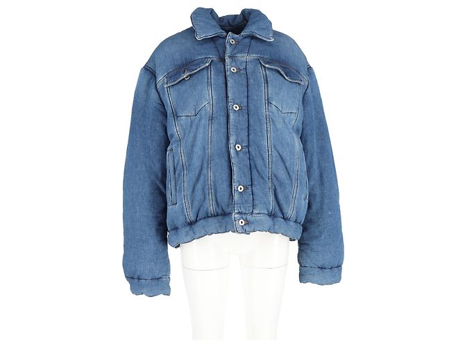 Jaqueta de denim acolchoada Loewe em denim azul - vista 4