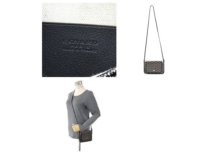 Borsa a spalla Goyard nera Plume Nero - vista 5
